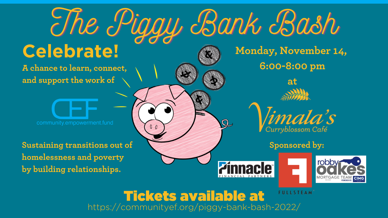 November Newsletter: Piggy Bank Bash & CEF is hiring!